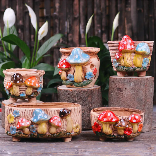 Mushroom Flower Pot